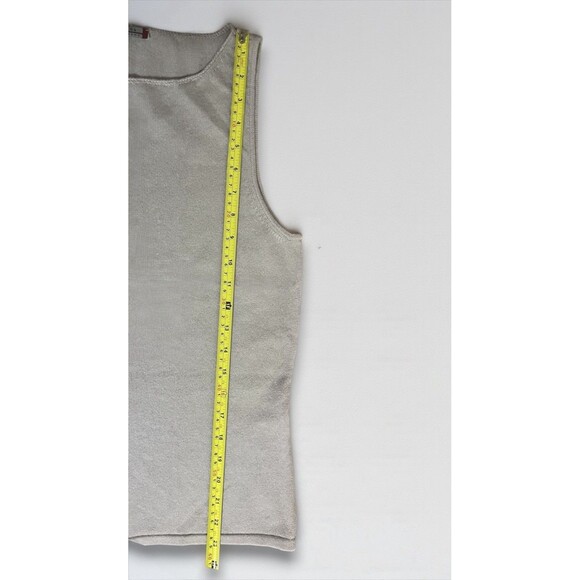 GC Fontana Cashmere Sleeveless Sweater Top Beige Women’s Large - Picture 5 of 6